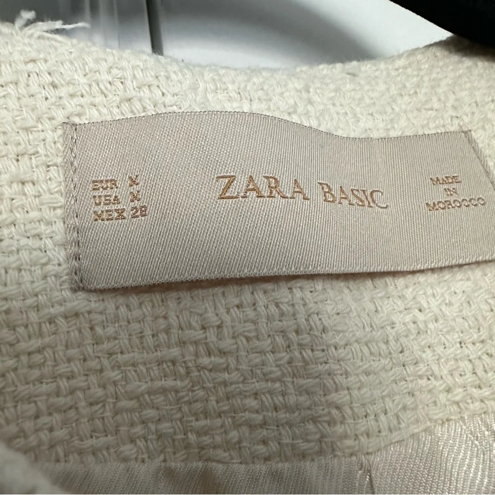 Zara Cream Jacket Size Medium - Picture 4 of 7